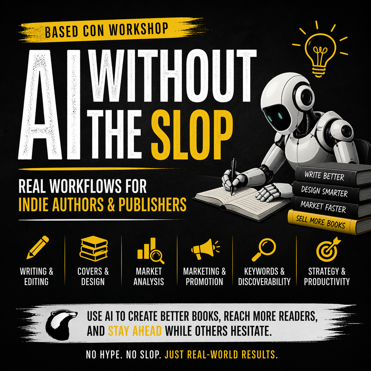 AI Without the Slop: Real Workflows for Indie Authors & Publishers